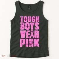 Tough Boyz Wear Pink Support Breast Cancer Awareness Tank Top thumb 2