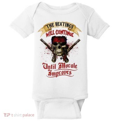 The Beatings Will Continue Until Morale Improves Baby Bodysuit