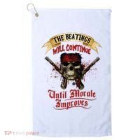 The Beatings Will Continue Until Morale Improves Golf Towel thumb 0