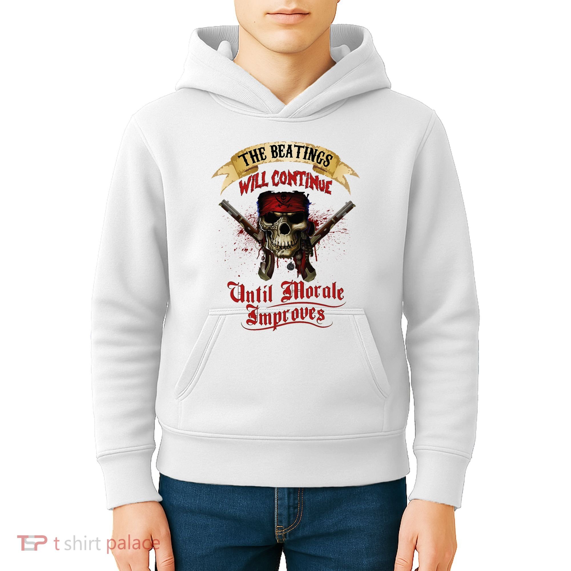 The Beatings Will Continue Until Morale Improves Kids Hoodie
