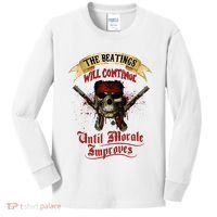 The Beatings Will Continue Until Morale Improves Kids Long Sleeve Shirt thumb 0