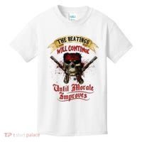 The Beatings Will Continue Until Morale Improves Kids T-Shirt thumb 0