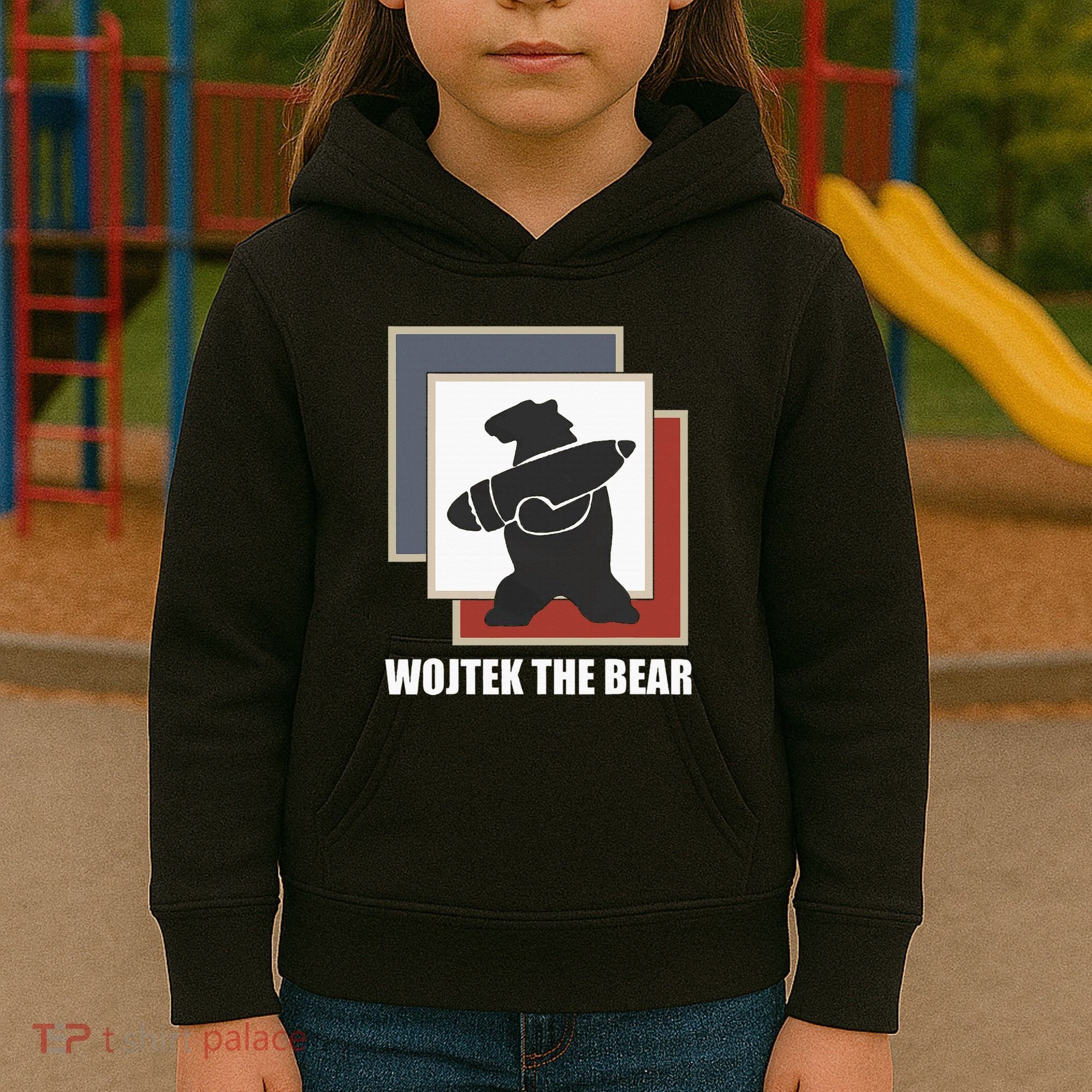 The Bear Wojtek Polish Bear Kids Hoodie