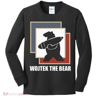 The Bear Wojtek Polish Bear Kids Long Sleeve Shirt