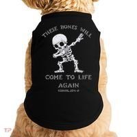 These Bones Will come to Life again Ezekiel 37:4 Bible Verse Doggie Tank thumb 0