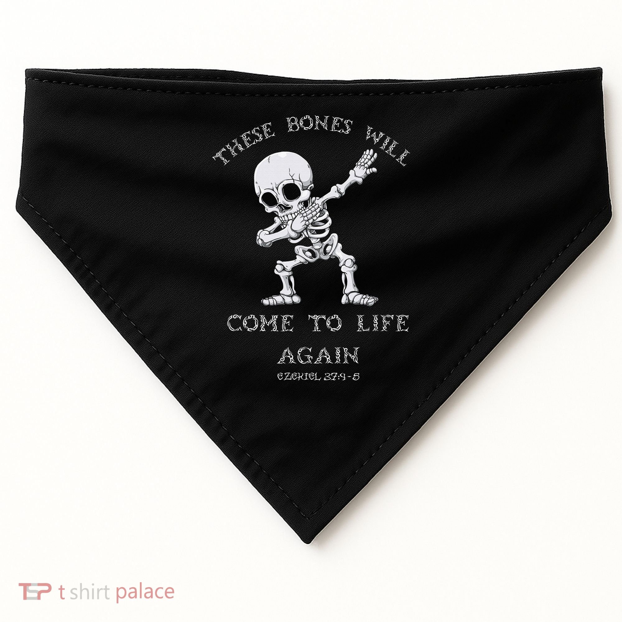 These Bones Will come to Life again Ezekiel 37:4 Bible Verse USA-Made Doggie Bandana