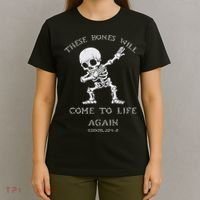 These Bones Will come to Life again Ezekiel 37:4 Bible Verse T-Shirt thumb 4