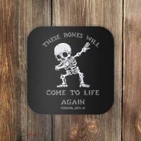 These Bones Will come to Life again Ezekiel 37:4 Bible Verse Coaster thumb 0