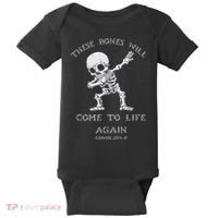 These Bones Will come to Life again Ezekiel 37:4 Bible Verse Baby Bodysuit thumb 0