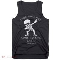 These Bones Will come to Life again Ezekiel 37:4 Bible Verse Tank Top thumb 0