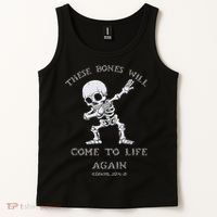These Bones Will come to Life again Ezekiel 37:4 Bible Verse Tank Top thumb 2
