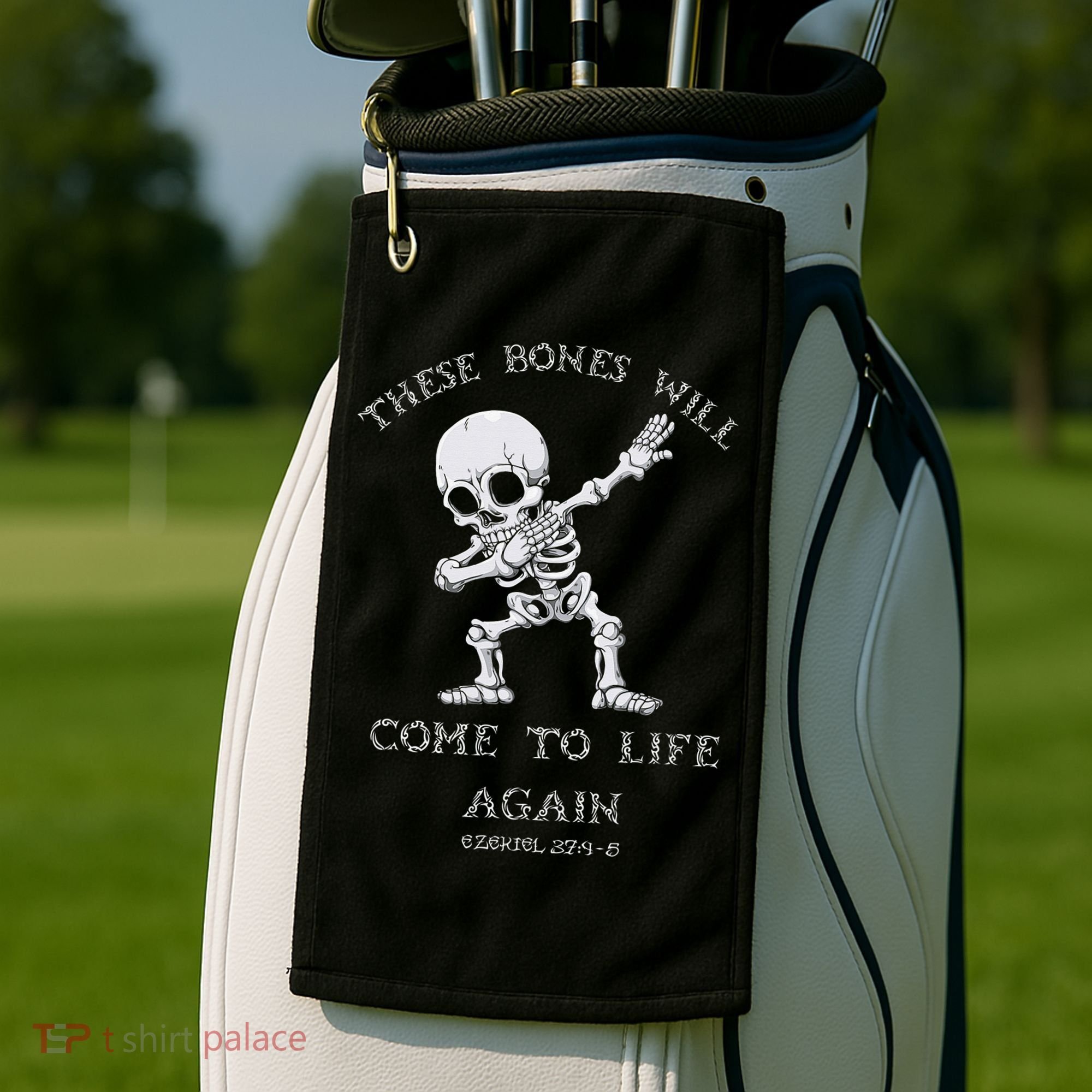 These Bones Will come to Life again Ezekiel 37:4 Bible Verse Golf Towel