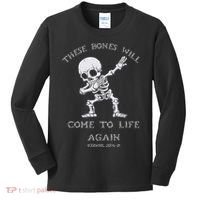 These Bones Will come to Life again Ezekiel 37:4 Bible Verse Kids Long Sleeve Shirt thumb 0