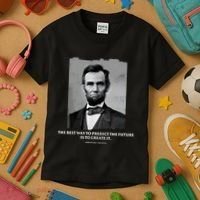 The Best Way To Predict The Future Is To Create It Abraham Lincoln Kids T-Shirt thumb 3