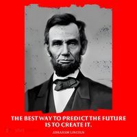 The Best Way To Predict The Future Is To Create It Abraham Lincoln Santa Hat thumb 1