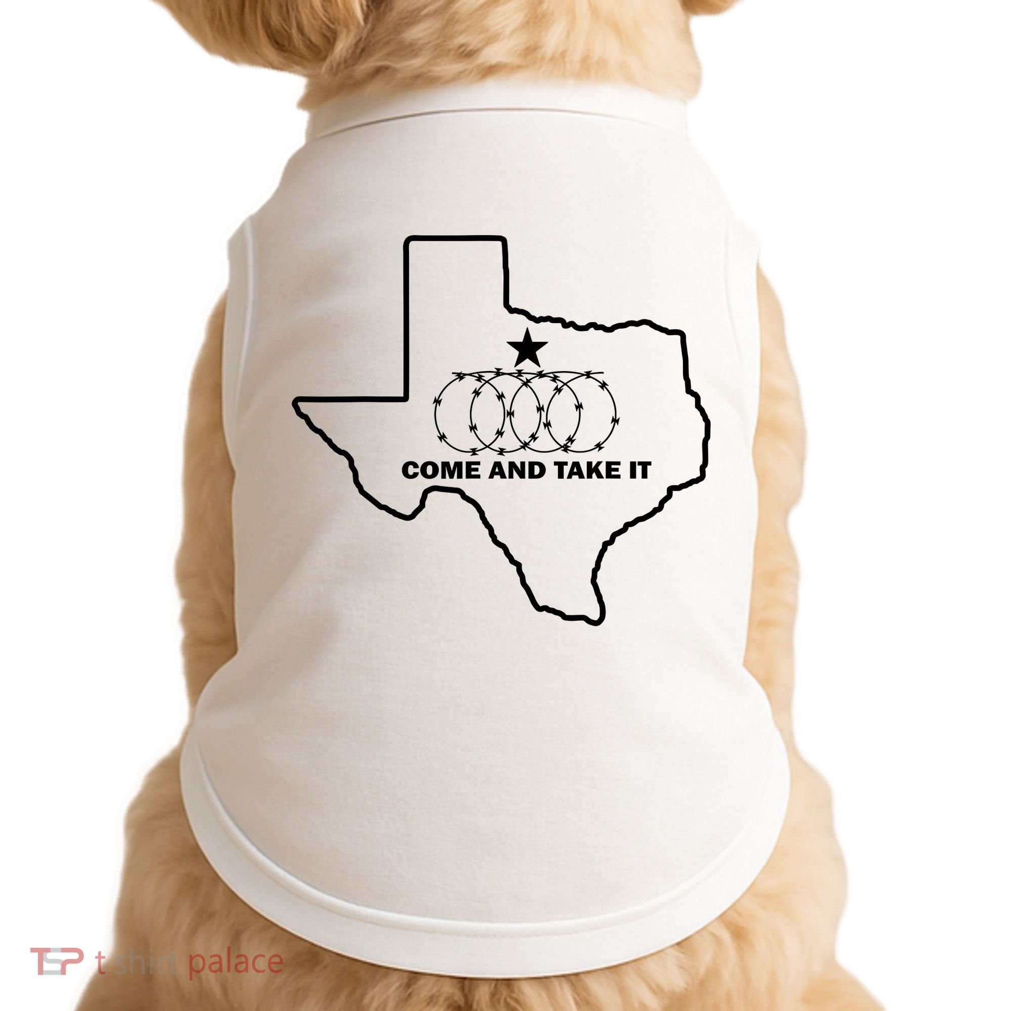 Texas Barbed Wire Come And Take It Doggie Tank