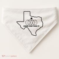 Texas Barbed Wire Come And Take It USA-Made Doggie Bandana thumb 0