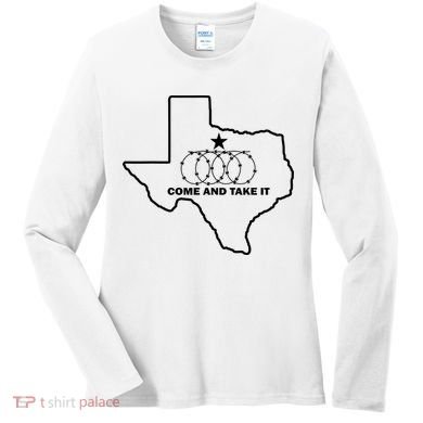 Texas Barbed Wire Come And Take It Women's Long Sleeve Shirt