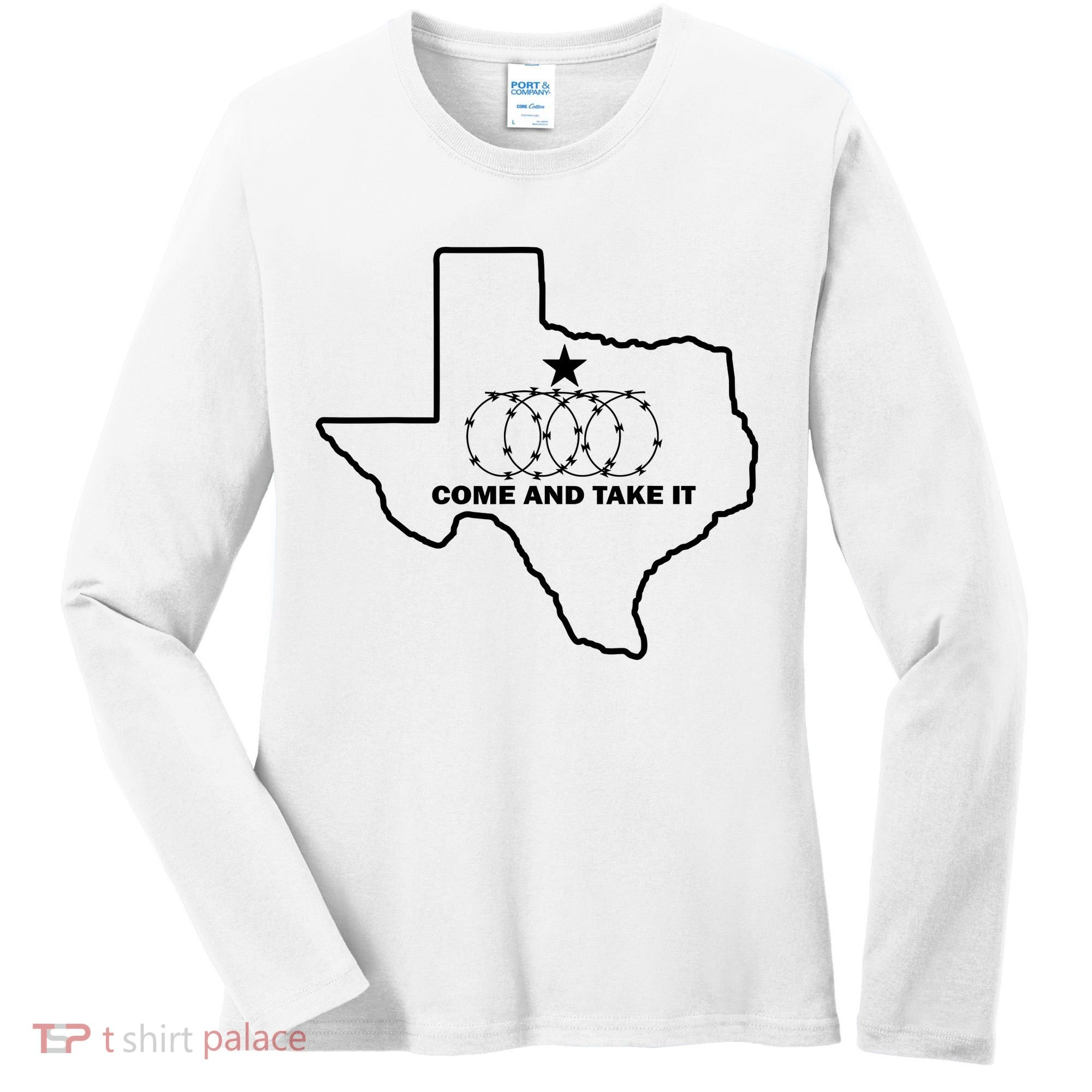 Texas Barbed Wire Come And Take It Women's Long Sleeve Shirt