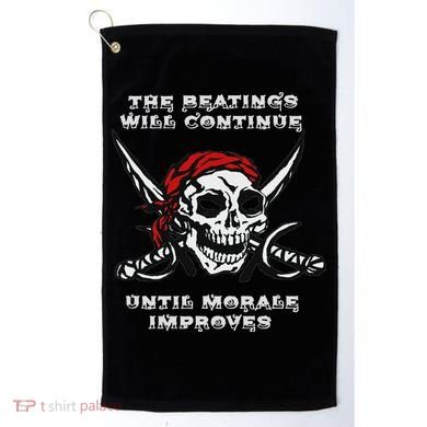 The Beatings Will Continue Until Morale Improves Golf Towel
