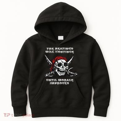 The Beatings Will Continue Until Morale Improves Kids Hoodie