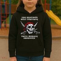 The Beatings Will Continue Until Morale Improves Kids Hoodie thumb 3