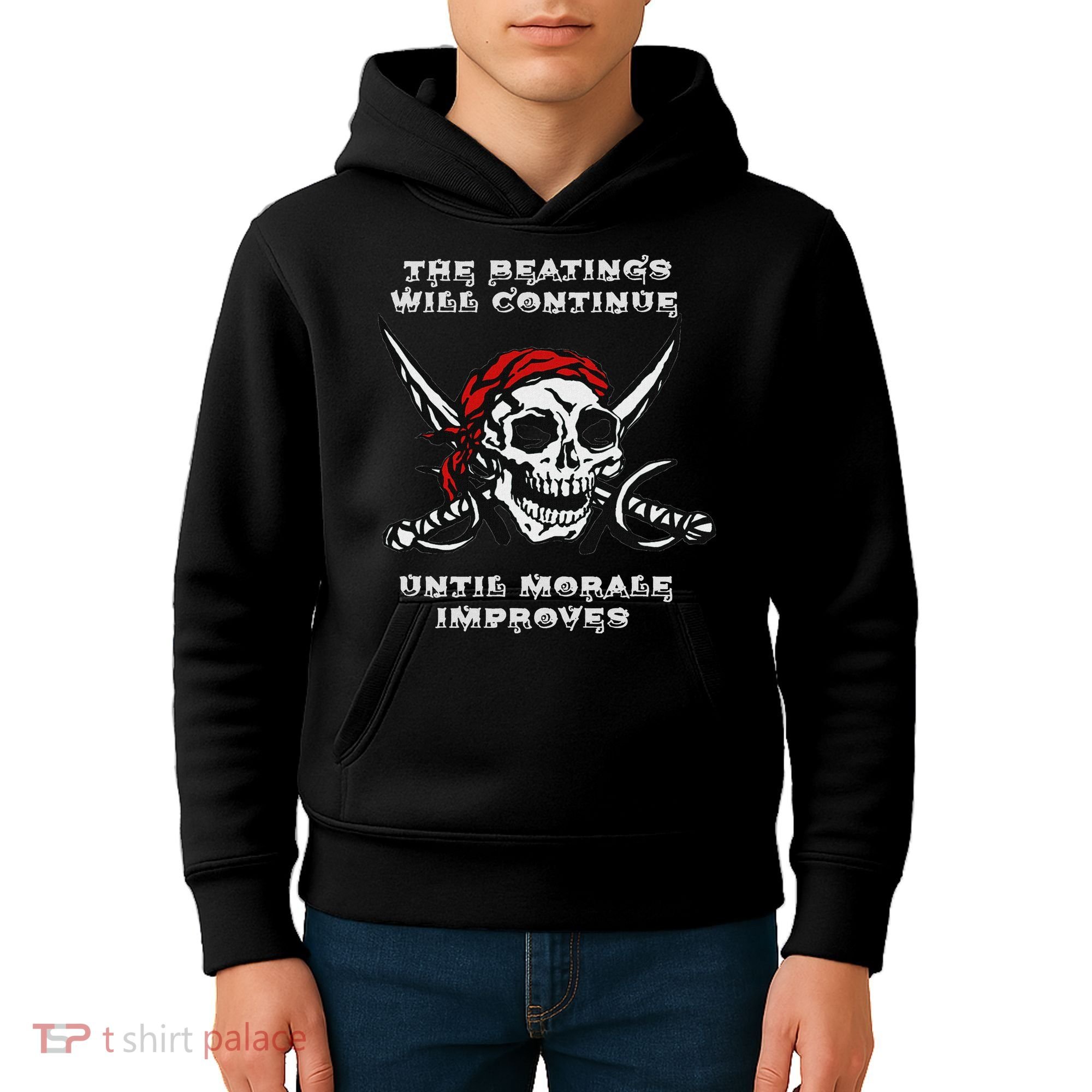 The Beatings Will Continue Until Morale Improves Kids Hoodie