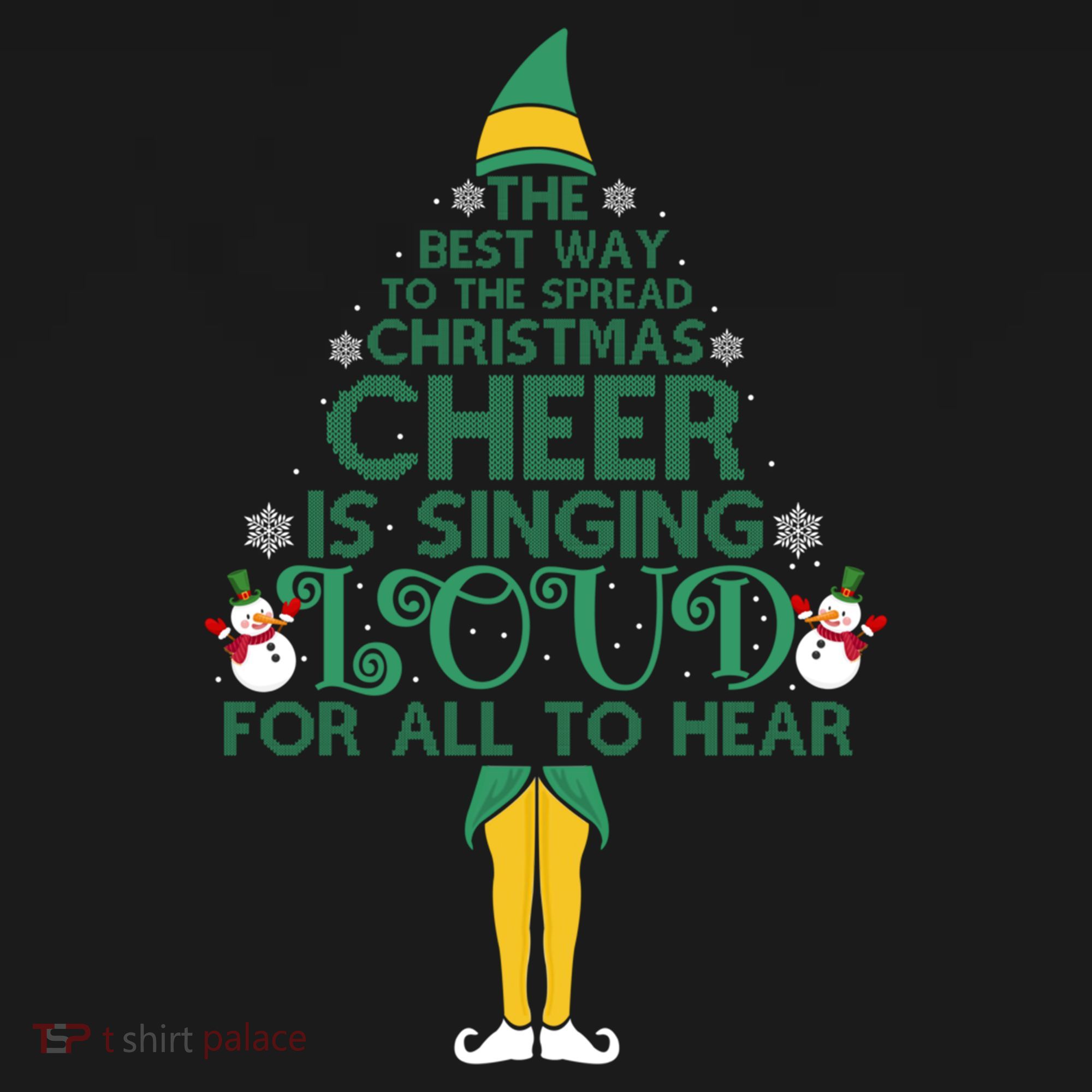 The Best Way To Spread Christmas Cheer Singing Loud Elf Xmas Cute Gift Women's Hoodie