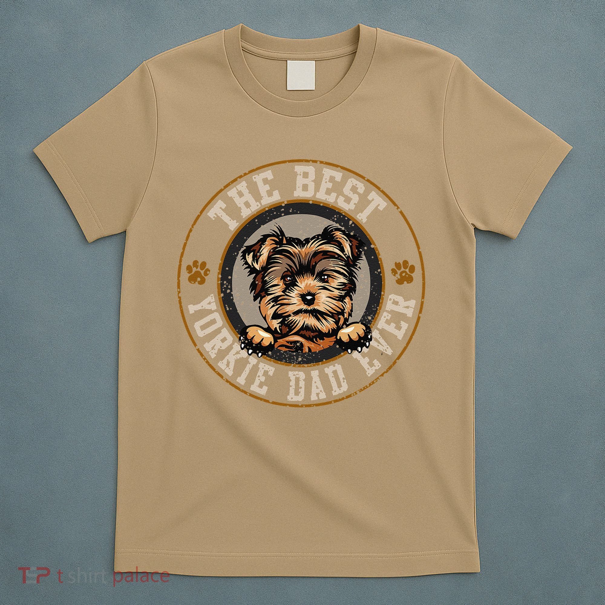 The Best Yorkie Dad Ever Fathers Day Dogs Lover T-Shirt