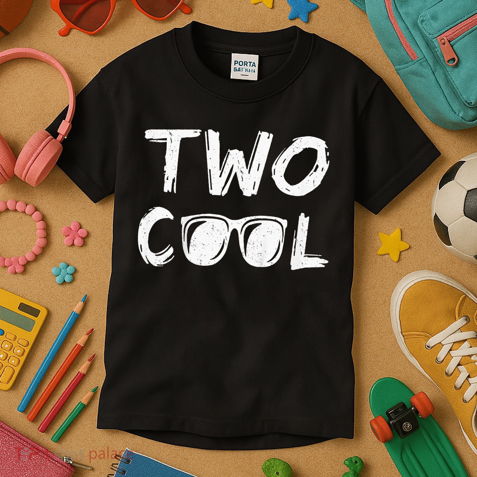 Two Cool 2nd Birthday Gift 2 Year Old Kids T-Shirt
