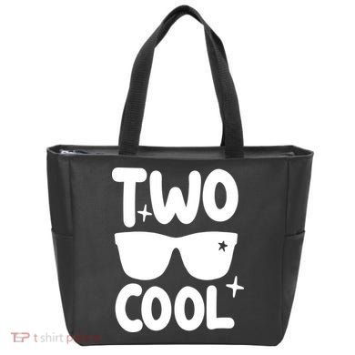 Two Cool 2nd Birthday Gift 2 Year Old Boy Second Bday Tote Bag