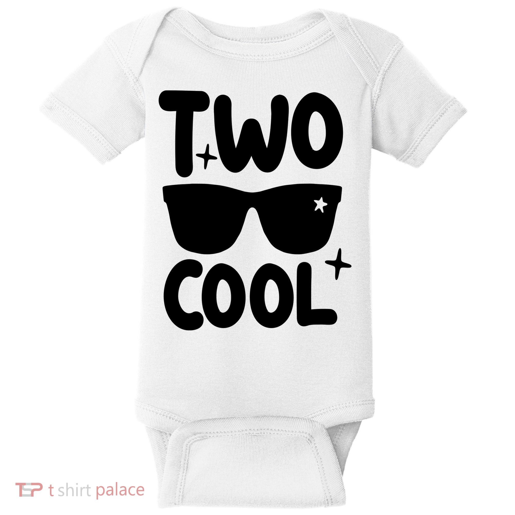 Two Cool 2nd Birthday Gift 2 Year Old Boy Second Bday Baby Bodysuit