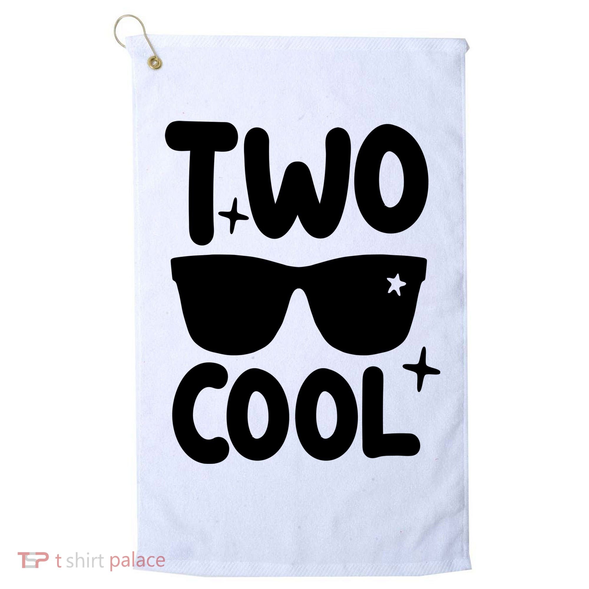 Two Cool 2nd Birthday Gift 2 Year Old Boy Second Bday Golf Towel