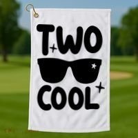 Two Cool 2nd Birthday Gift 2 Year Old Boy Second Bday Golf Towel thumb 1