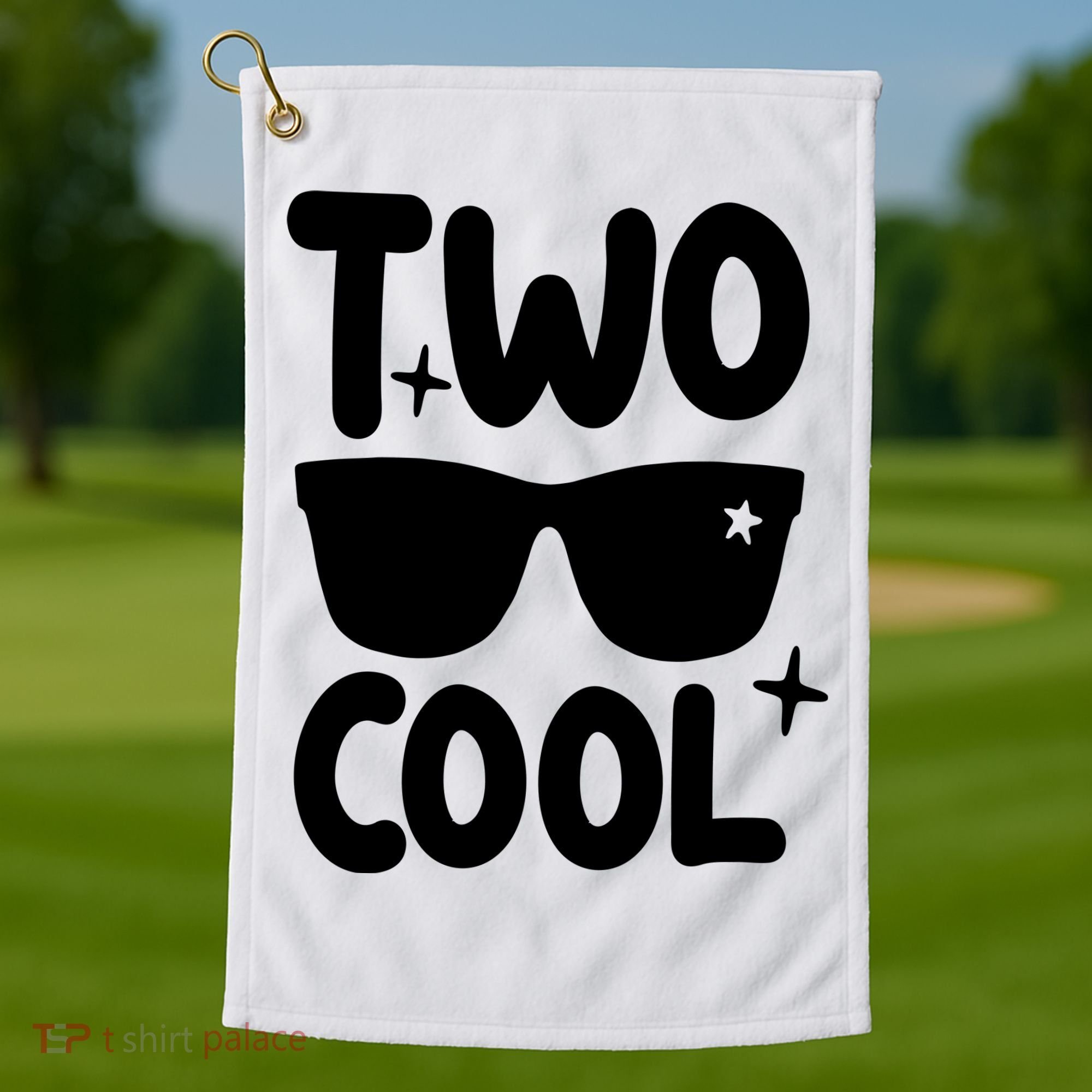 Two Cool 2nd Birthday Gift 2 Year Old Boy Second Bday Golf Towel