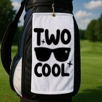 Two Cool 2nd Birthday Gift 2 Year Old Boy Second Bday Golf Towel thumb 2