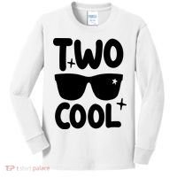 Two Cool 2nd Birthday Gift 2 Year Old Boy Second Bday Kids Long Sleeve Shirt thumb 0