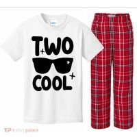 Two Cool 2nd Birthday Gift 2 Year Old Boy Second Bday Kids Plaid Pajama Set thumb 0