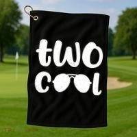 Two Cool 2nd Birthday Gift 2 Year Old Boy Second Bday Golf Towel thumb 1