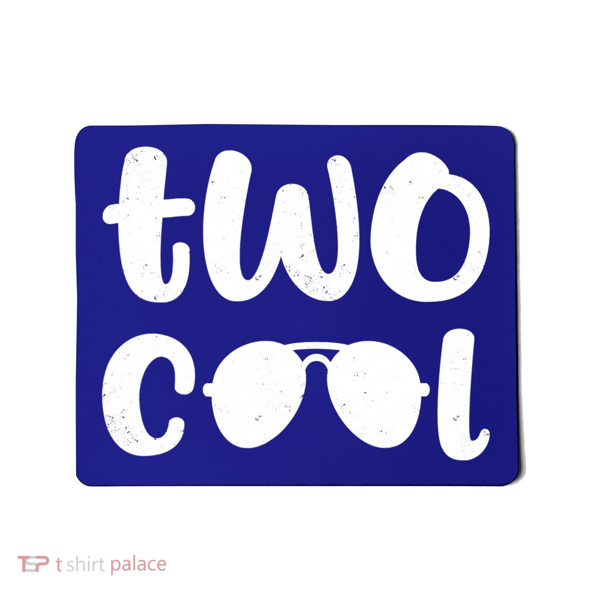 Two Cool 2nd Birthday Gift 2 Year Old Boy Second Bday Mousepad