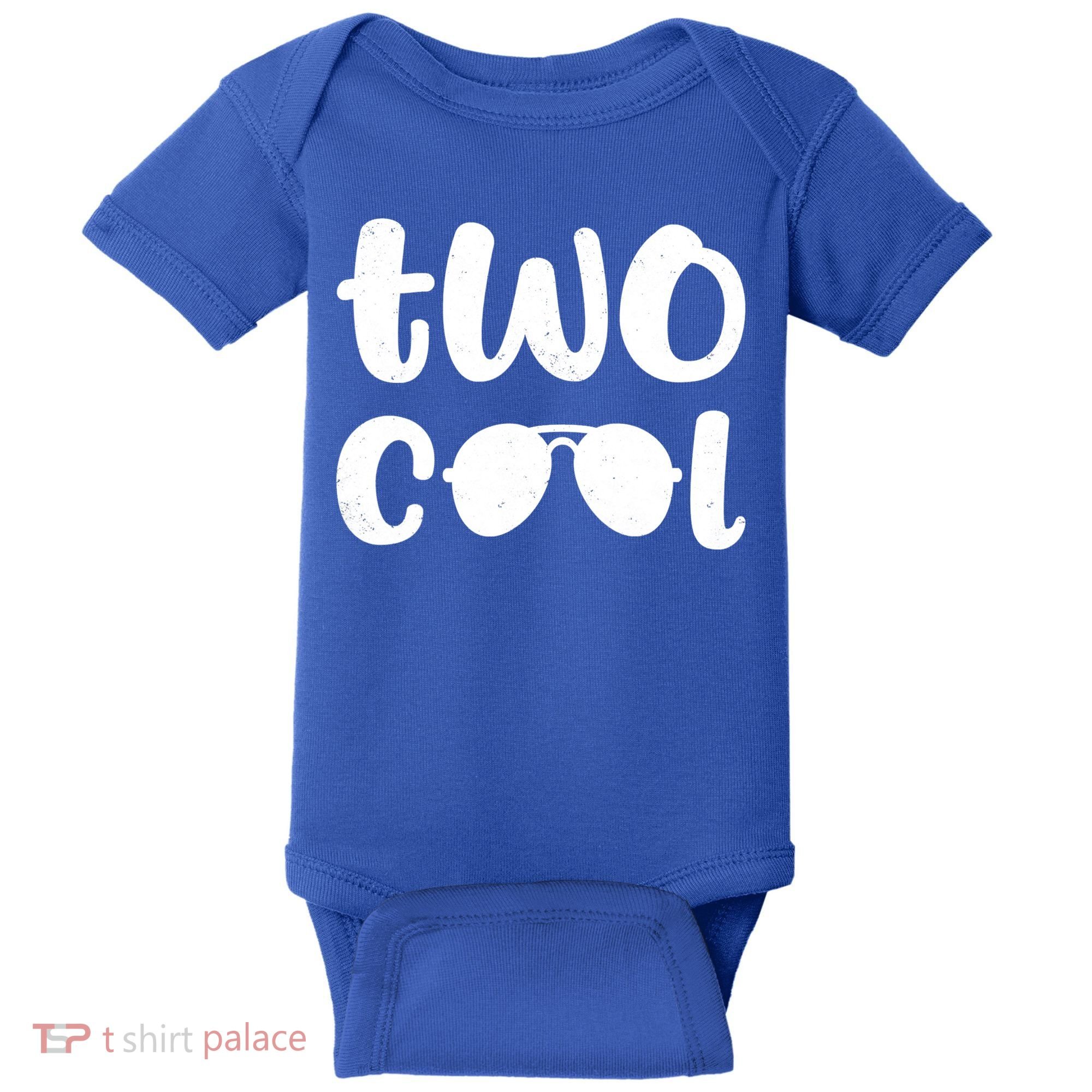 Two Cool 2nd Birthday Gift 2 Year Old Boy Second Bday Baby Bodysuit