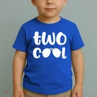Two Cool 2nd Birthday Gift 2 Year Old Boy Second Bday Toddler T-Shirt thumb 2