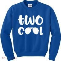 Two Cool 2nd Birthday Gift 2 Year Old Boy Second Bday Kids Sweatshirt thumb 0