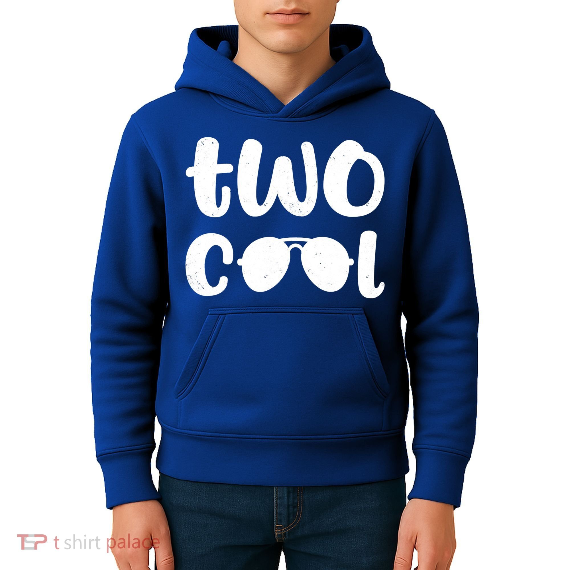 Two Cool 2nd Birthday Gift 2 Year Old Boy Second Bday Kids Hoodie