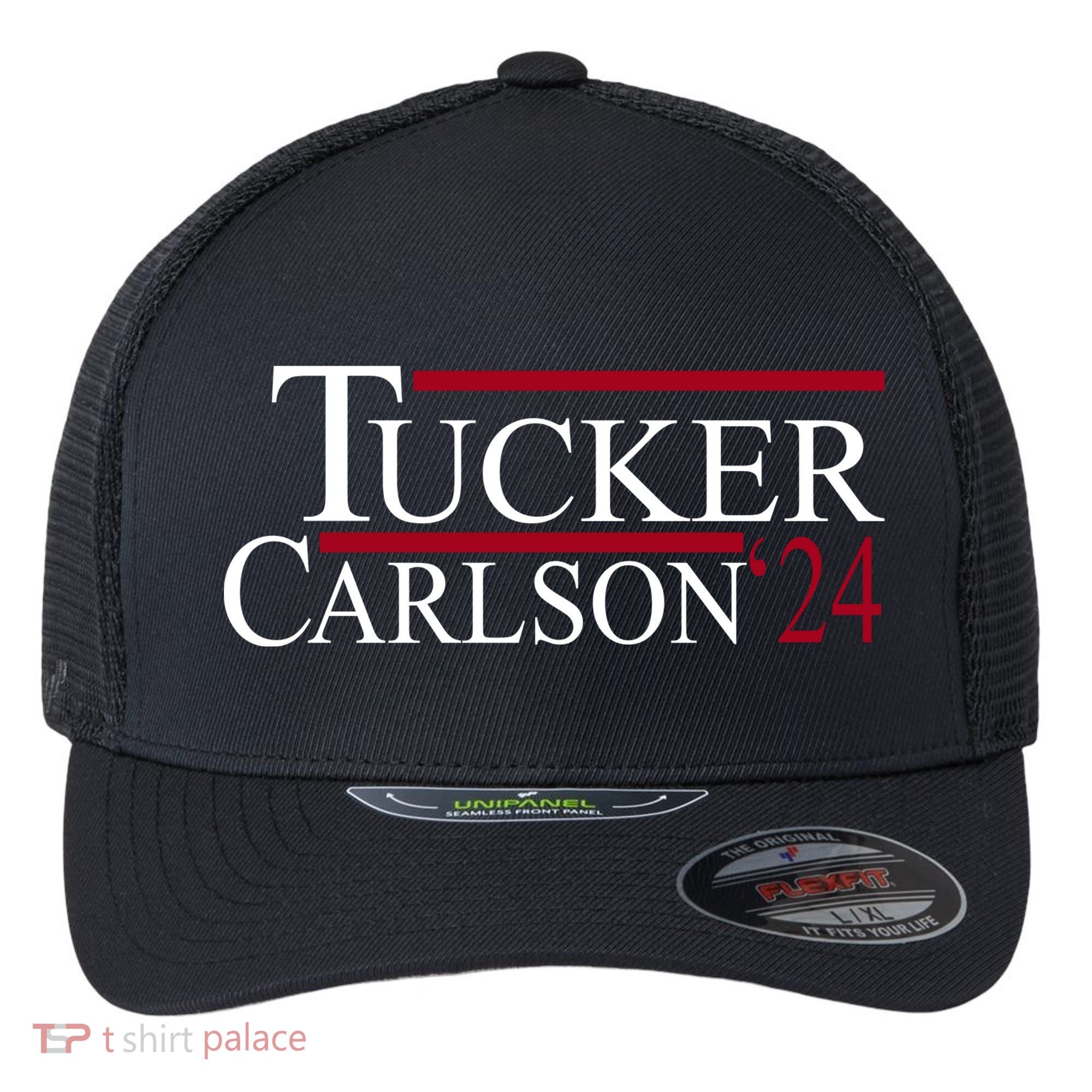 Tucker Carlson 2024 President Elections Political Flexfit Unipanel Trucker Cap