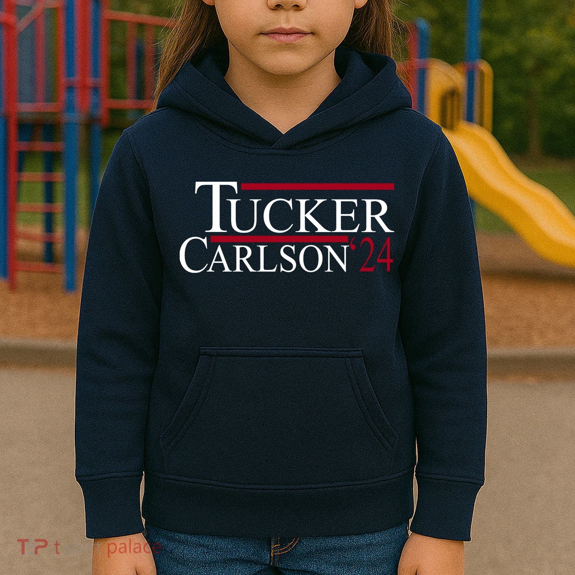 Tucker Carlson 2024 President Elections Political Kids Hoodie