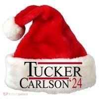Tucker Carlson 2024 President Elections Political Santa Hat thumb 0
