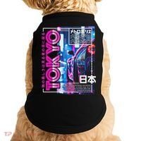 Tokyo City 80s Synthwave Racing Car Japan Tokyo Doggie Tank thumb 0