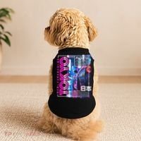 Tokyo City 80s Synthwave Racing Car Japan Tokyo Doggie Tank thumb 2