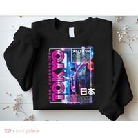 Tokyo City 80s Synthwave Racing Car Japan Tokyo Sweatshirt thumb 2